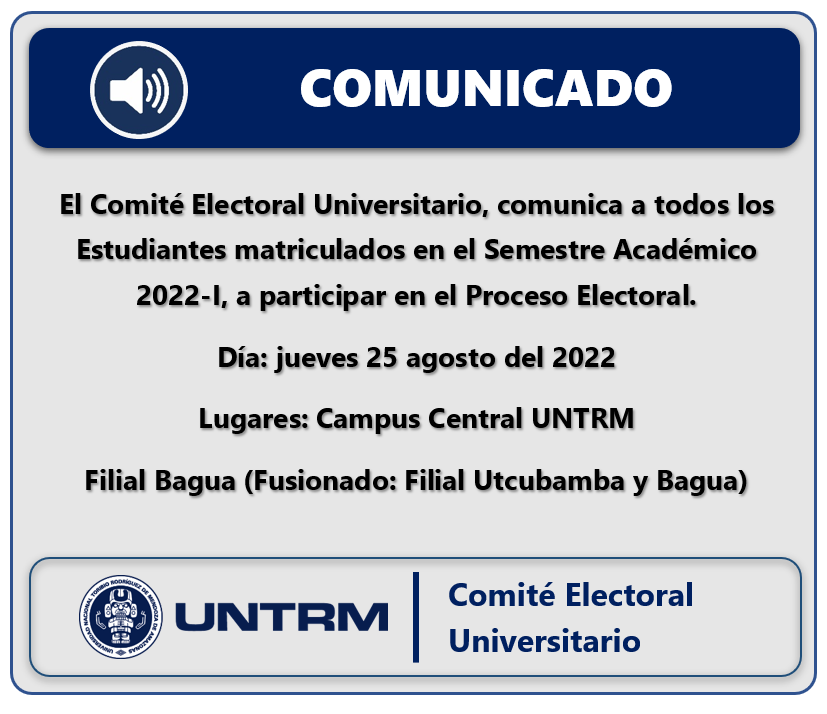 comunicado 01 comite electoral 2022